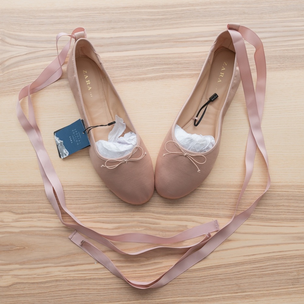 NWT ZARA Limited Edition Pink Satin Ballet